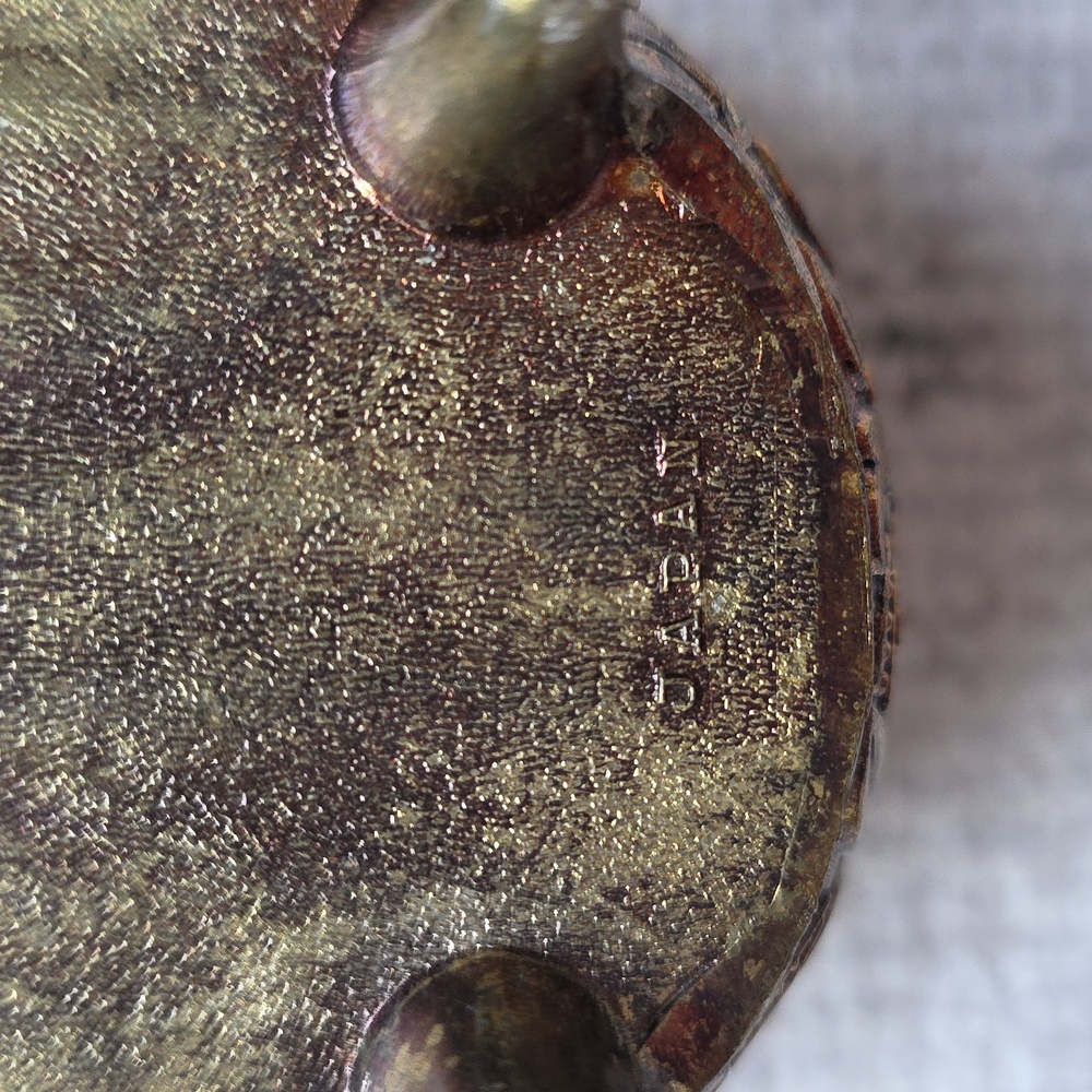Antique Japan Trinket Box Silk Boucher Landscape Tintype Hair Mourning Chain - Picture 9 of 16